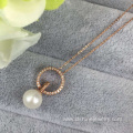 Gold Plated Chain Necklace With Shell Pearl Pendant Necklace